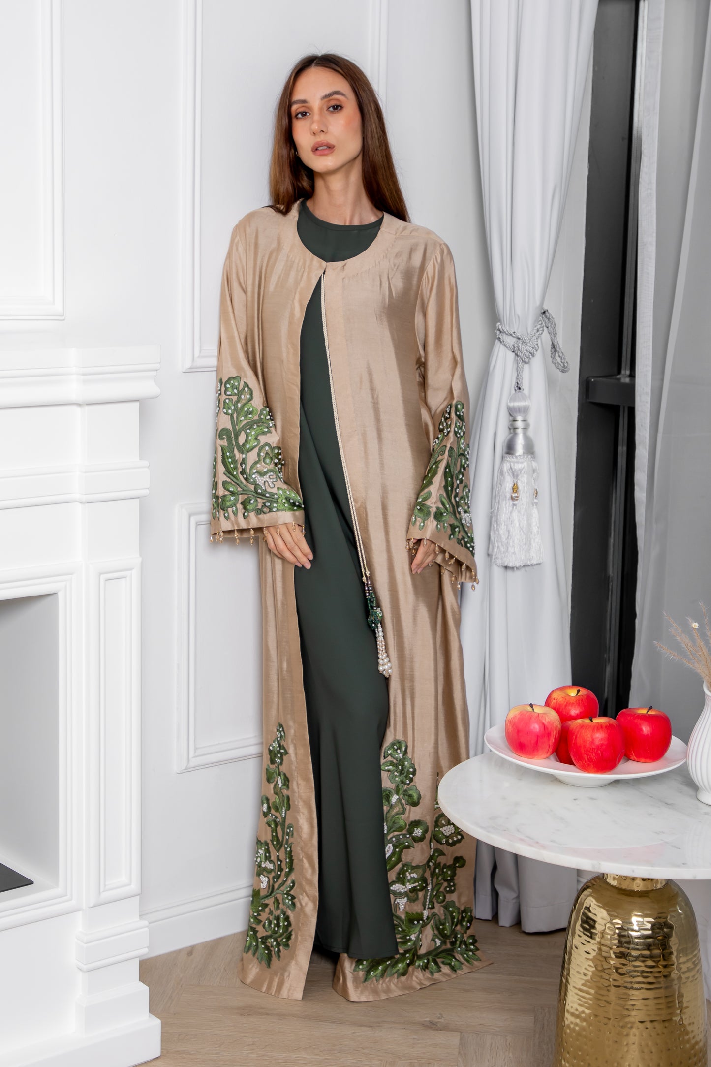 Silk Embroidered Abaya