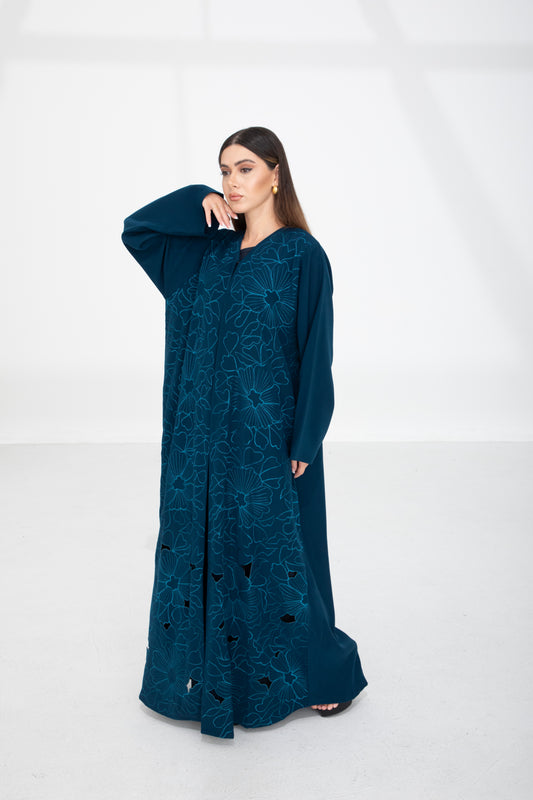 Midnight Teal Abaya
