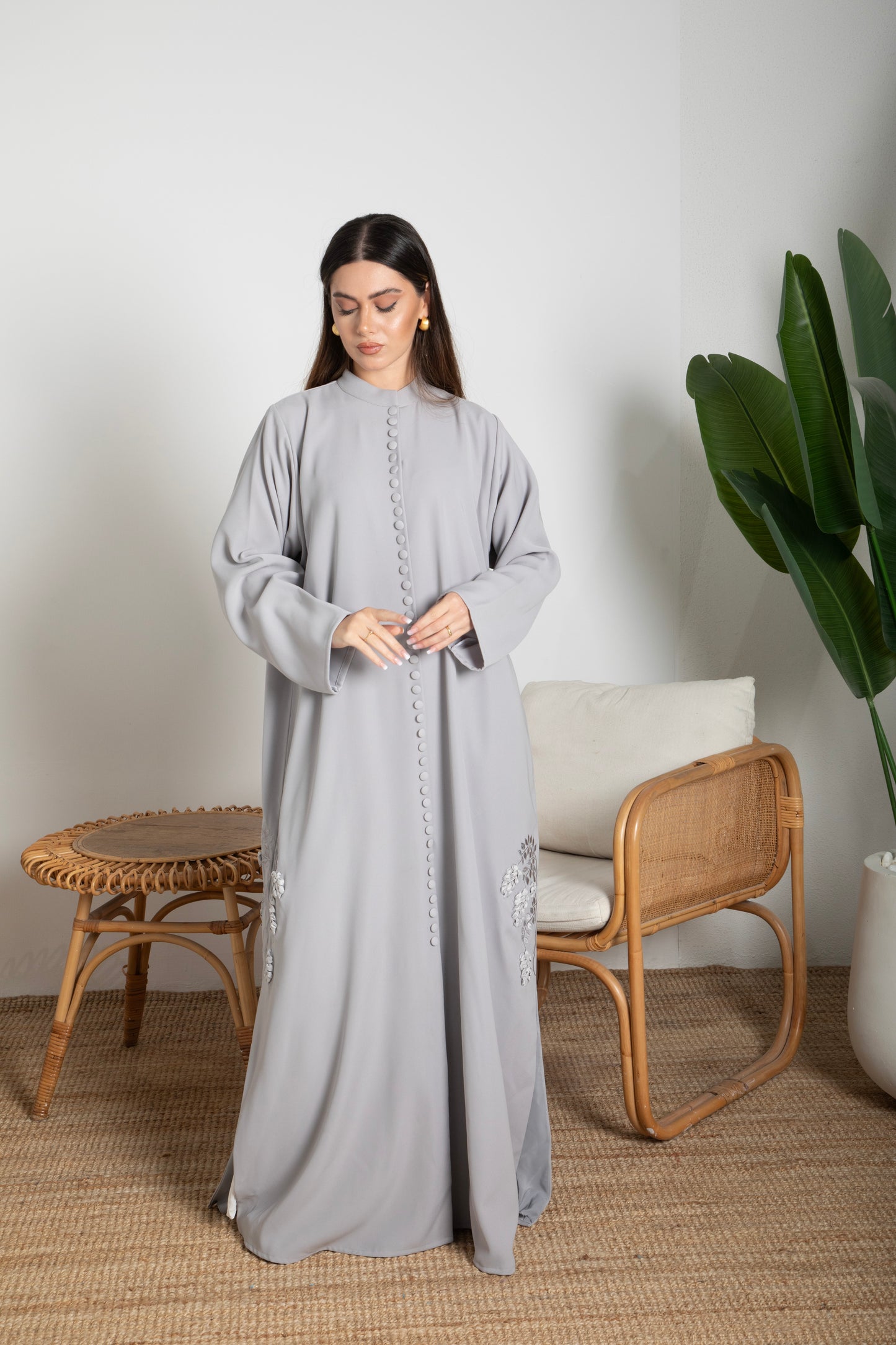 Classic Grey Abaya