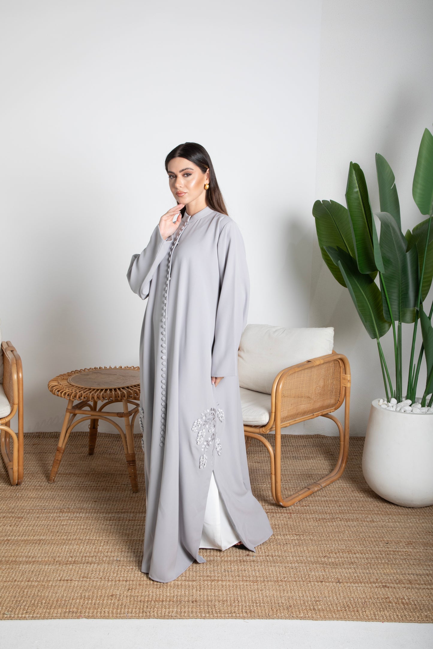Classic Grey Abaya
