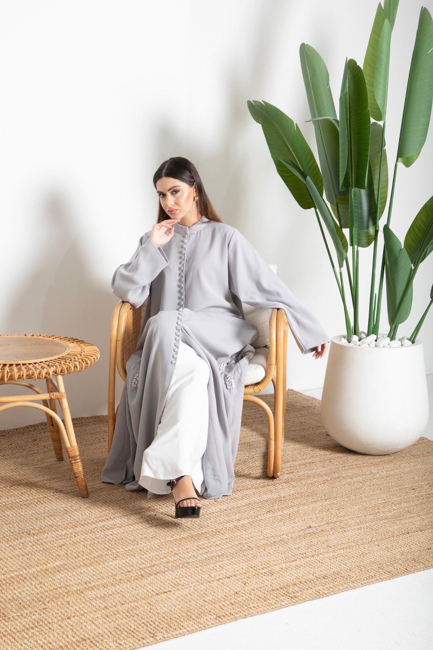 Classic Grey Abaya