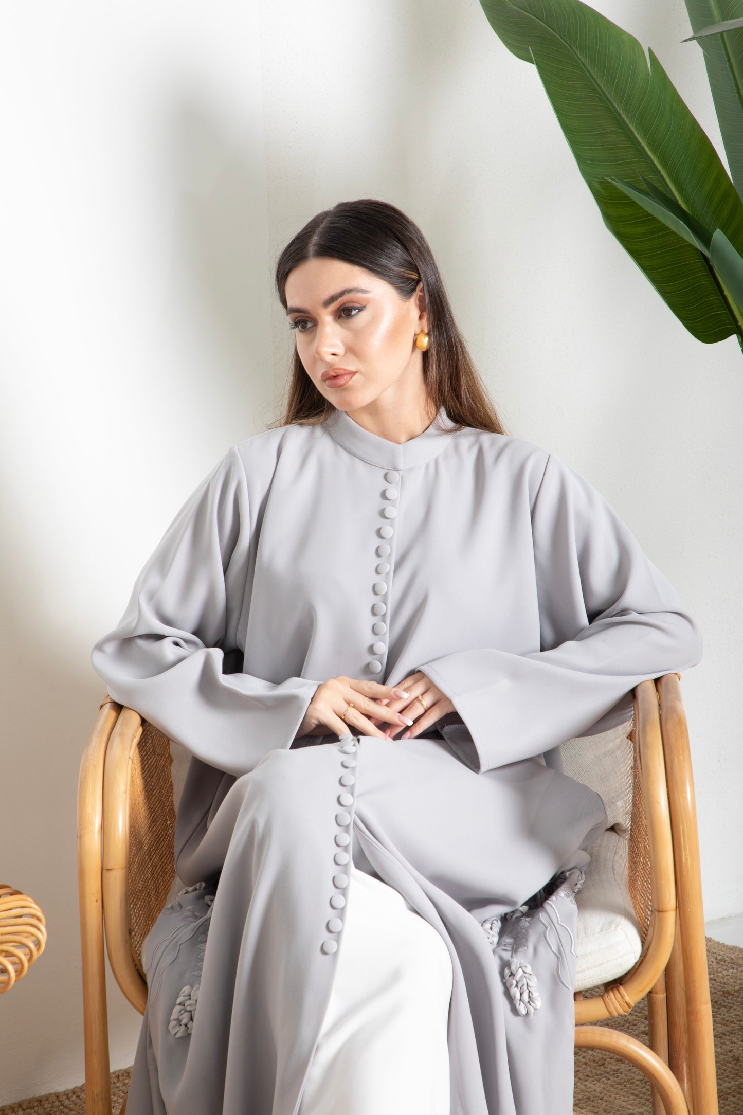Classic Grey Abaya
