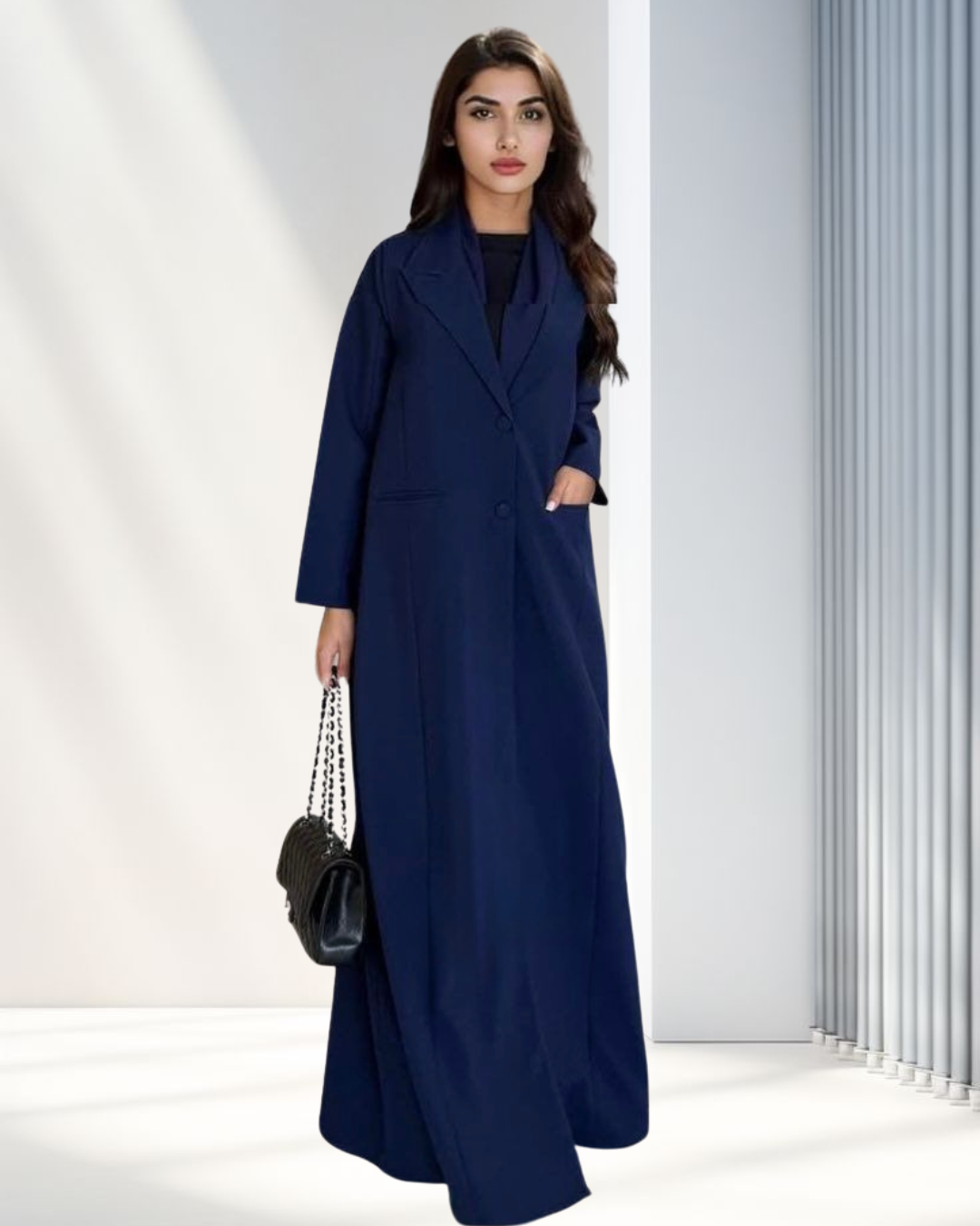 Blazer Cut Navy Abaya