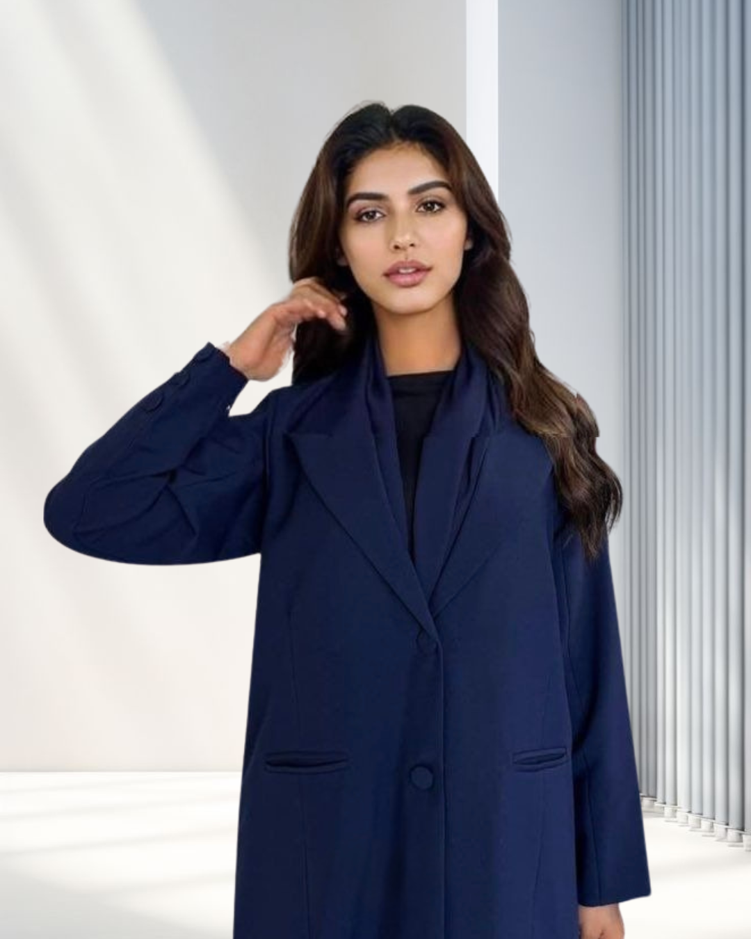 Blazer Cut Navy Abaya