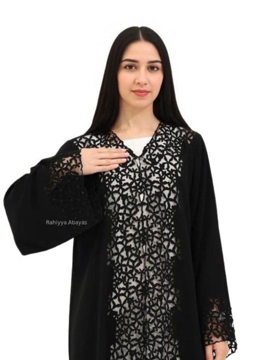 Lace Panel Abaya