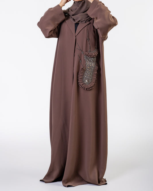 Embellished Pleat Abaya