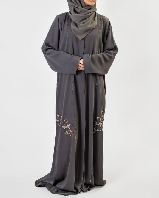 Embroidered Hem Abaya