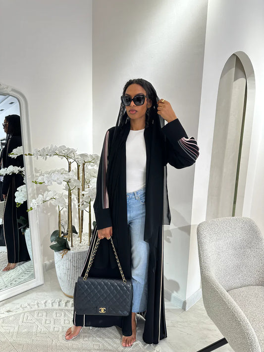 Noir wave Abaya
